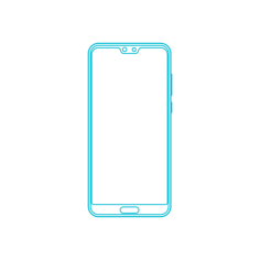 Digital Huawei Phones Huawei P20 Technical Sketch Drawing Svg Vector, Free Vectors File